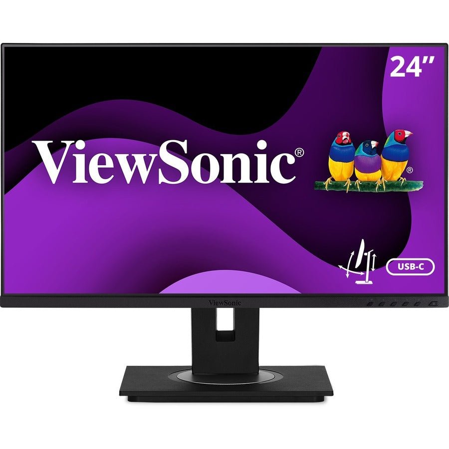 ViewSonic VG2456a 24" FHD IPS USB - C Monitor with 90W Power Delivery, Ergonomic Stand & Ethernet - Store 42