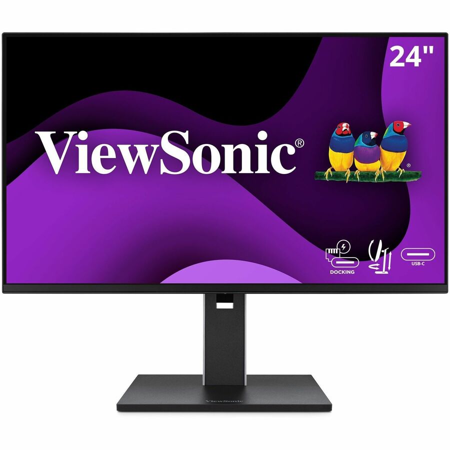 ViewSonic VG2458 24" Full HD USB - C Docking Monitor with 100W Charging and Ergonomic Design - Store 42