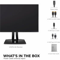 ViewSonic VP275 - 4K 27" UHD IPS Monitor with USB - C, Ergonomic Design & Exceptional Color Accuracy - Store 42