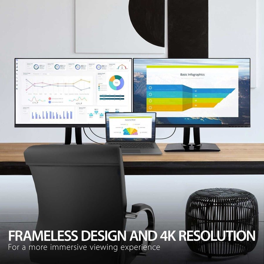 ViewSonic VP2756 - 4K 27 - Inch UHD IPS Monitor - Exceptional Color Accuracy & Ergonomic Design - Store 42