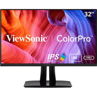ViewSonic VP3256 - 4K 32" UHD Monitor | 60W USB - C | 100% sRGB Color Accuracy | Ergonomic Design - Store 42