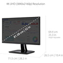 ViewSonic VP3256 - 4K 32" UHD Monitor | 60W USB - C | 100% sRGB Color Accuracy | Ergonomic Design - Store 42