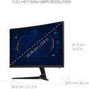 ViewSonic VX2418C 24" Curved 1080p Gaming Monitor | 180Hz Refresh Rate & 1ms Response Time - Store 42
