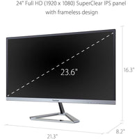 ViewSonic VX2476 - SMHD 24" Full HD 1080P IPS Monitor with FreeSync, Ultra - Slim Design & Flexible Connectivity - Store 42