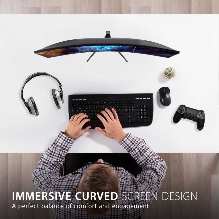 ViewSonic VX2718-PC-MHD 27" Curved Gaming Monitor 1080P 180Hz with FreeSync & 1ms Response Time