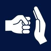 Illustration of a hand signaling stop, symbolizing conflict resolution and workplace safety strategies in Transform 42's Workplace Violence Preparedness Training.