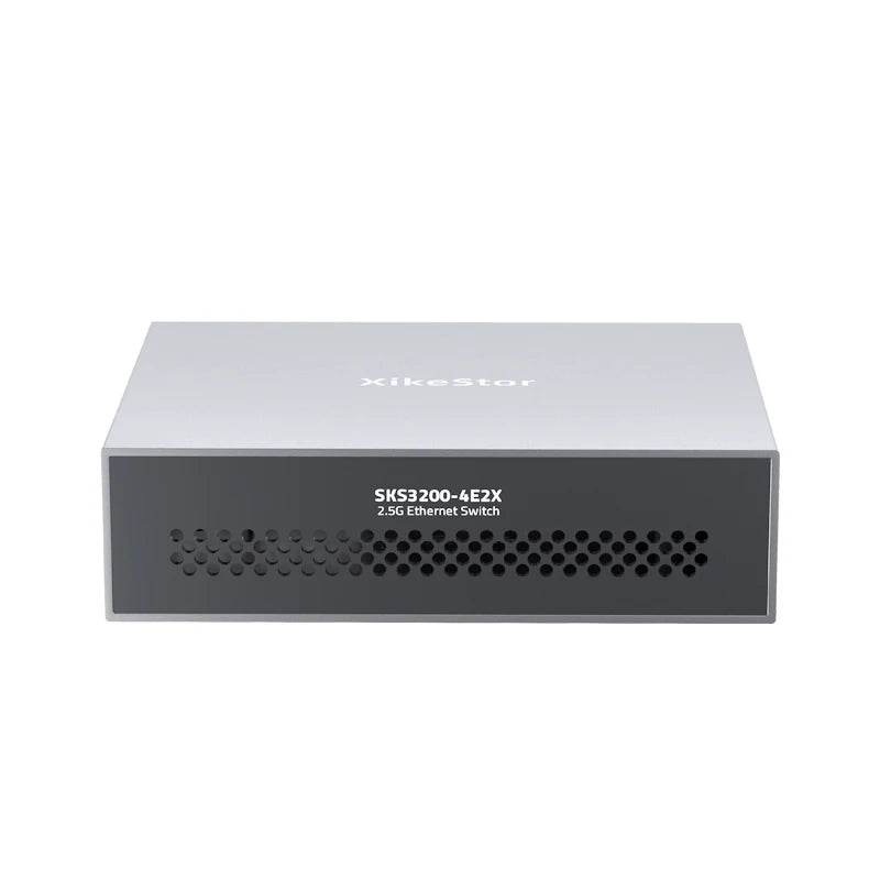 XikeStor 2.5G L2 Managed Switch - 4 Port RJ45 and 2 x 10G SFP+ Uplinks for High-Speed Networking