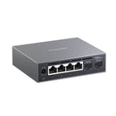XikeStor 2.5G L2 Managed Switch - 4 Port RJ45 and 2 x 10G SFP+ Uplinks for High-Speed Networking