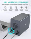 Yottamaster FS5C3 10Gbps USB-C 5-Slot HDD/SSD Enclosure - High-Speed Data Transfer & Daisy-Chain Support