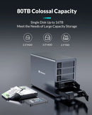 Yottamaster FS5C3 10Gbps USB-C 5-Slot HDD/SSD Enclosure - High-Speed Data Transfer & Daisy-Chain Support
