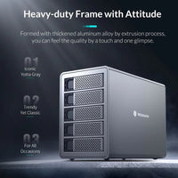 Yottamaster FS5C3 10Gbps USB-C 5-Slot HDD/SSD Enclosure - High-Speed Data Transfer & Daisy-Chain Support