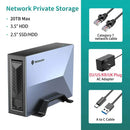 Yottamaster NAS Storage Box - 1 Bay for 2.5"/3.5" SSD/HDD with Auto Backup & Cloud Access DM3-2.5 or 3.5 inch United States SATA 3.0