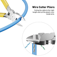 ZoeRax 8 In 1 RJ45 Crimp Tool Kit With 50 Cat6 Connectors - Ergonomic Design For Network Upgrades