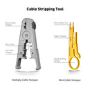 ZoeRax 8 In 1 RJ45 Crimp Tool Kit With 50 Cat6 Connectors - Ergonomic Design For Network Upgrades